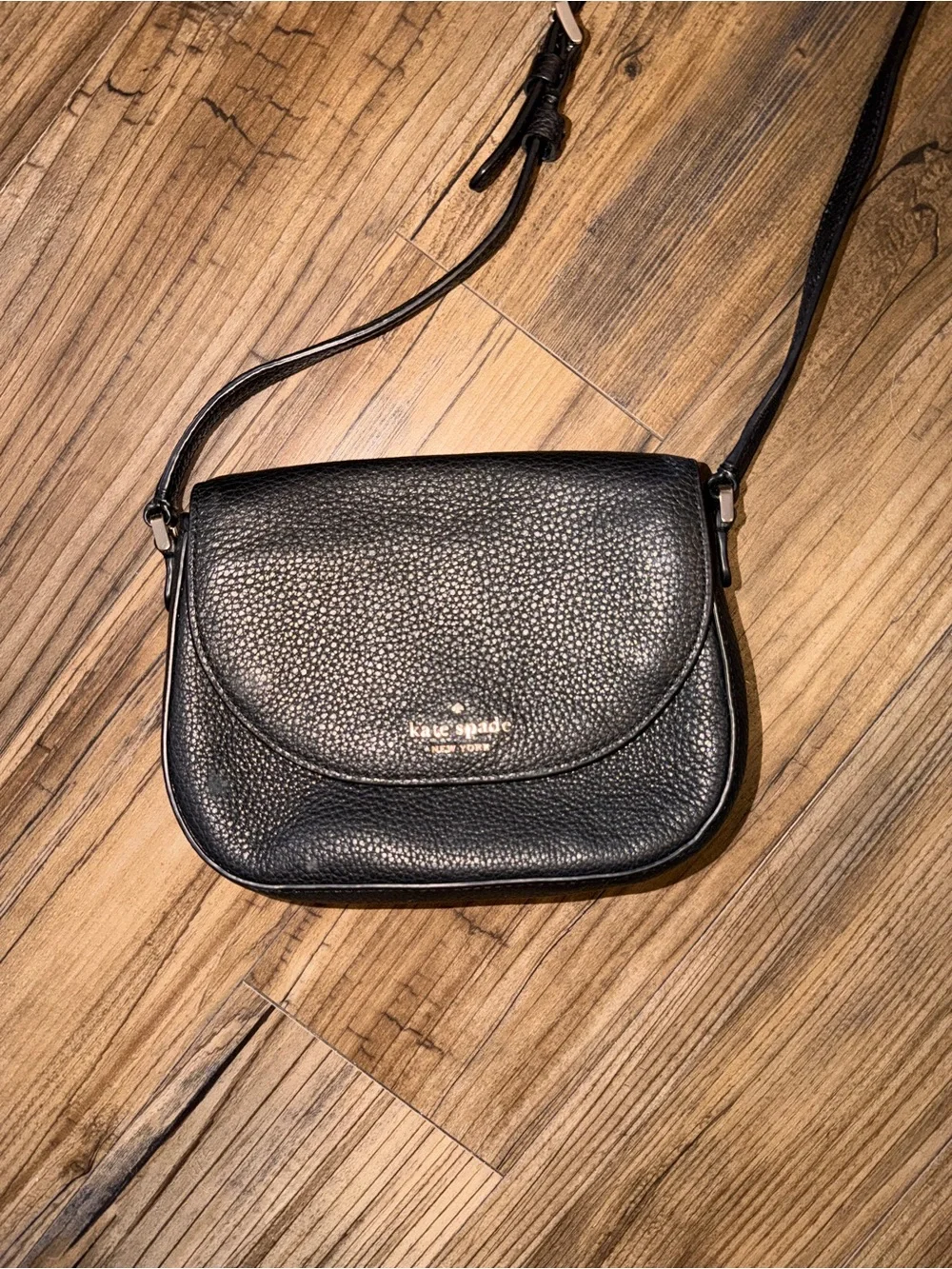 kate spade Black Pebbled Leather Crossbody Bag